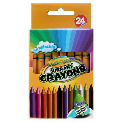 Box of 24 Wax Crayons by World by Colour