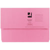 Pack of 50 Pink Q-Connect Document Wallets Foolscap