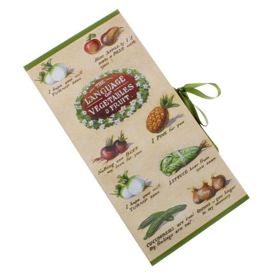 Language of Vegetables Garden Museum Notepad And Address Book 200 x 100 x 20mm