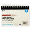 Pack of 50 5" x 3" Spiral Ruled Index White Cards by Premier Office