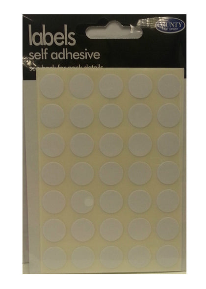 245 White Self Adhesive 13mm Diameter Circle Labels/Stickers