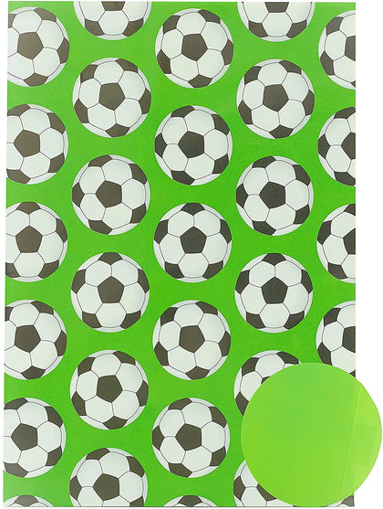 Football Design Gift Wrap 2 Sheets 2 Tags