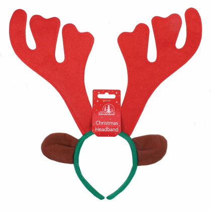 Plush Christmas Reindeer Antlers Headband