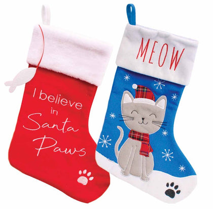 Plush Christmas Cat Stocking