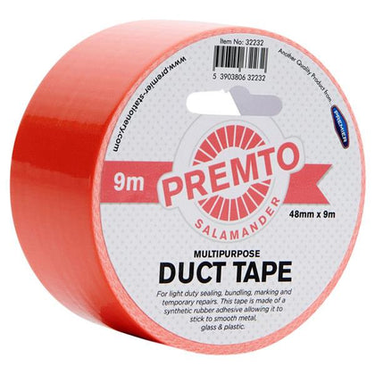 48mm x 9m Multipurpose Pastel Salamander Red Duct Tape by Premto