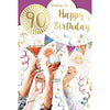 Wishing You a 90th Happy Birthday Open Unisex Celebrity Style Greeting Card