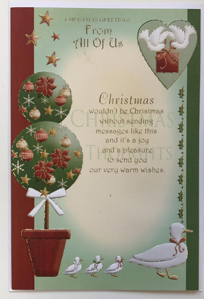 Christmas Greetings From All Of Us Card
