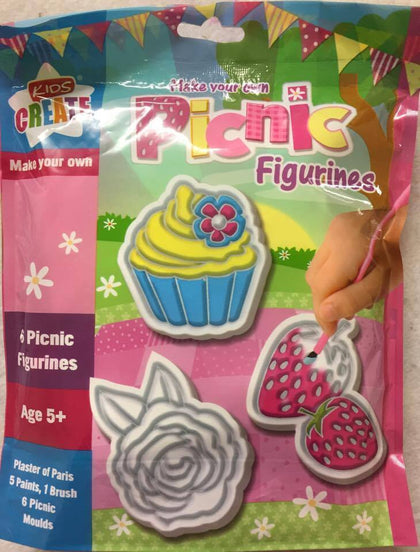 Kids Create Arts and Crafts Make Your Own Figurines, Plastic, Assorted Colour - Picnic