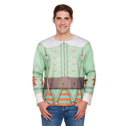 Men’s Novelty Christmas T-Shirt 3 Different Designs (Elf)