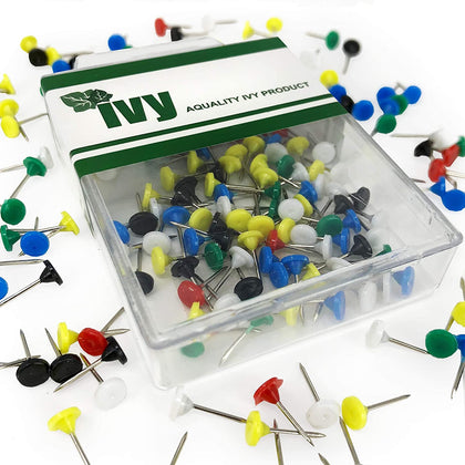 Box of 100 Coloured Map Pins