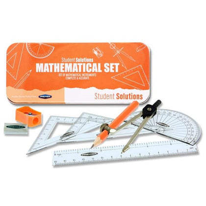 9 Piece Pumpkin Orange Maths Set by Student Solutions