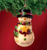 Mini Ceramic Personalized Snowman Ornament-Emily