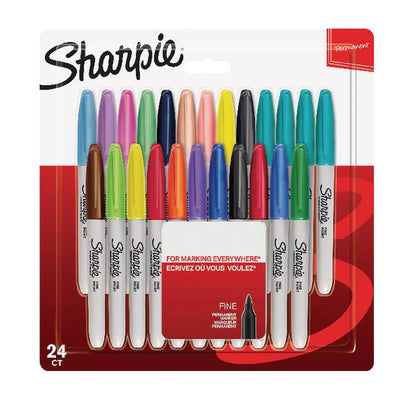 Pack of 24 Assorted Fine Sharpie Markers