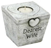 Graveside Memory T-Lite with Verse Stone Eff - Dearest Wife