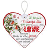 Wonderful Time Love Christmas Hanging Plaque