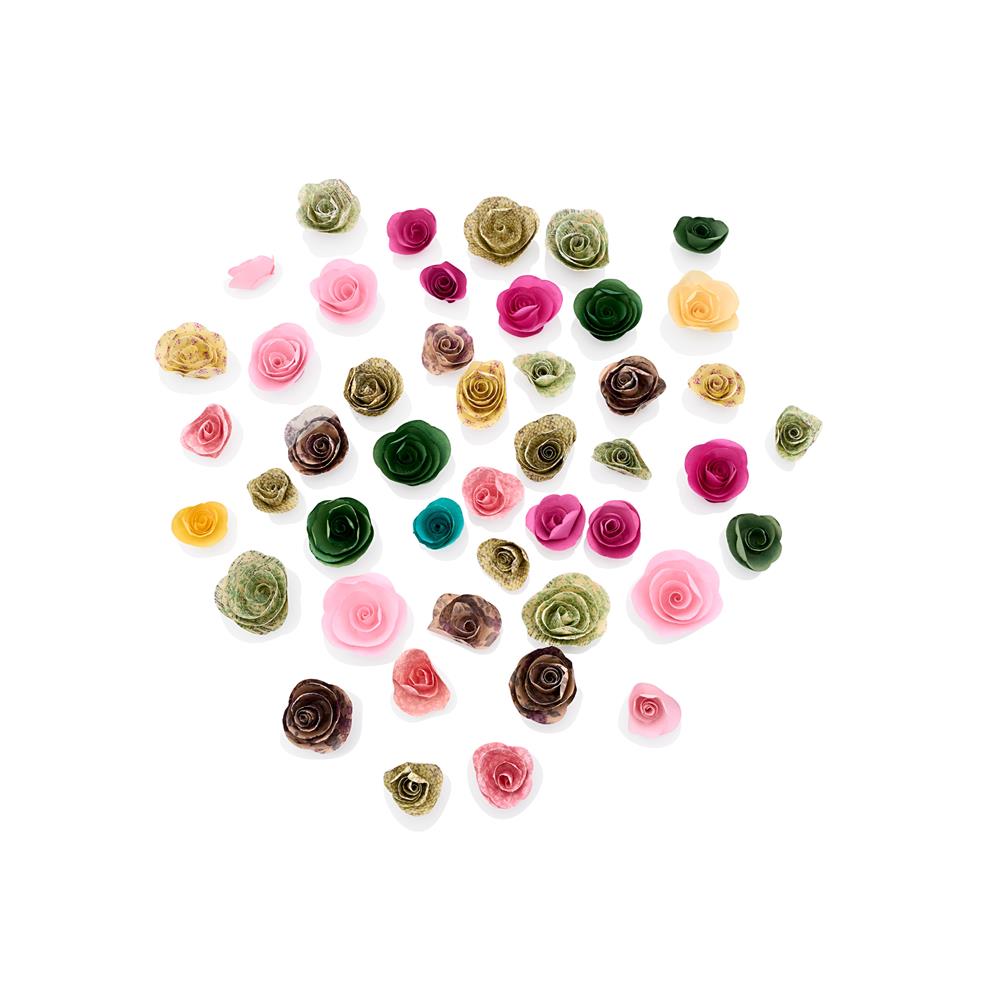 Pack of 12 Decorative Paper Flowers by Icon Craft