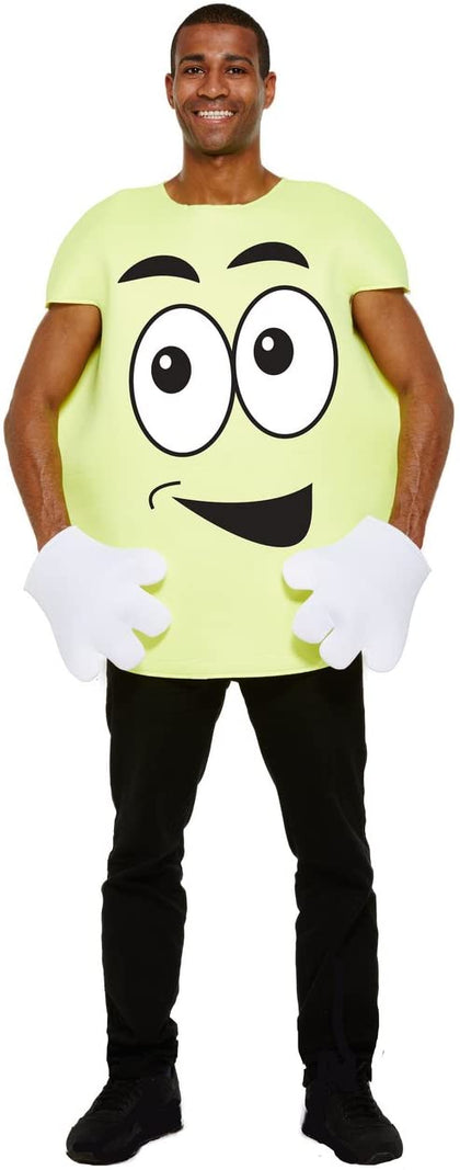 Adult Yellow Sweet with Face Fancy Dress Costume