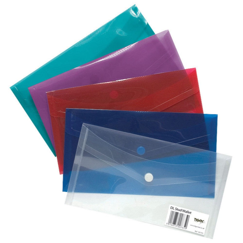 5 x DL Stud Wallets:Assrtd Tints