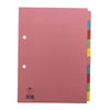 Concord Divider 10-Part A5 160gsm Pastel Colours 72199