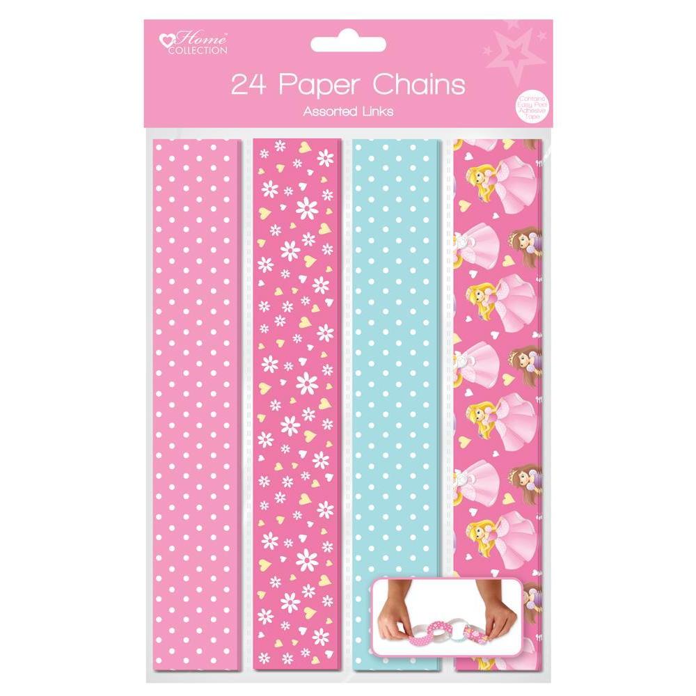 Pack of 24 Princess Design Paper Chains - Assorted Links