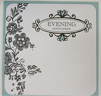 Pack of 6 Hambledon Wedding Evening Invitation Cards