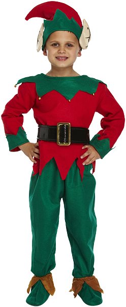 Child's Christmas Elf Fancy Dress Costume 4-6 Year Olds