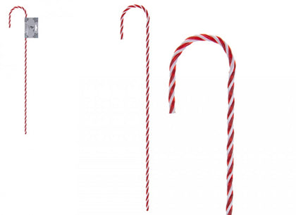 Red and White Striped Christmas Cane