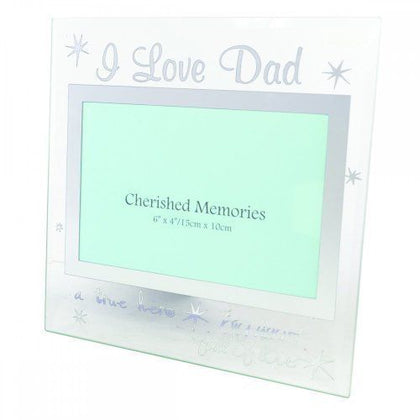Cherished Memories I Love Dad Glass Photo Frame