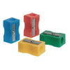 Pack of 10 Single Hole Assorted Plastic Pencil Sharpeners