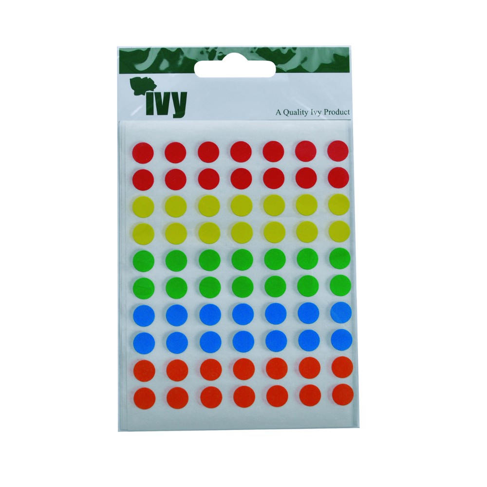 Pack of 350 8mm Assorted Round Sticky Dots– Choice Wholesale