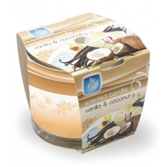 Pan Aroma Straight Edge Sleeve Wrp Cndle - Vanilla & Coconut