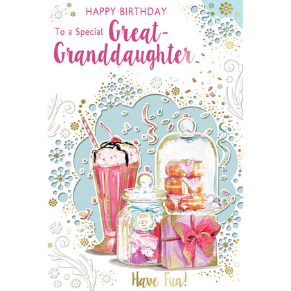 To a Special Great-Granddaughter Have Fun Celebrity Style Birthday Card