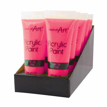 Neon Pink Acrylic Paint 120ml