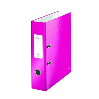 Leitz Wow 180 Lever Arch File 80mm A4 Pink  (Pack of 10)