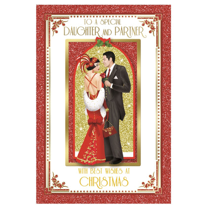 To A Special Daughter and Partner Beautiful Couple Christams Card