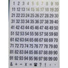 Pack of 220 Black on White 1-99 8x10mm Number Stickers