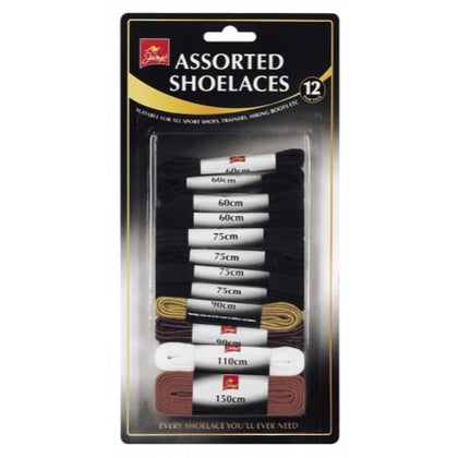 12 Pack of Assorted Shoelaces