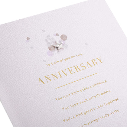 Anniversary Card to Both Elegant Text Led Design