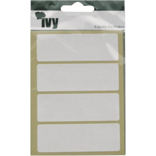 Pack of 28 White 25x75mm Rectangular Labels