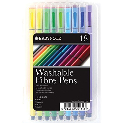 Easynote Washable Fibre Pens (Pack of 18)