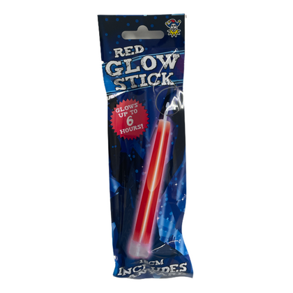 Glow Stick 15cm Red Includes Lanyard