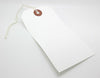 250 Large Reinforced White Strung Tags Luggage Labels 120 x 60mm
