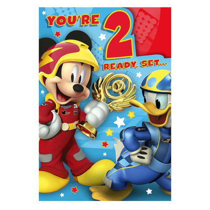 Age 2 Mickey Mouse Design Birthday Card