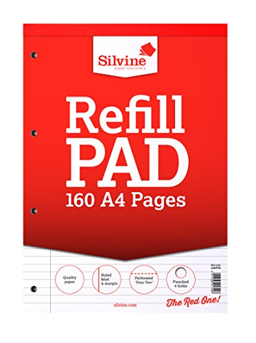 160 Page A4 Red Refill Pad (210x297mm)