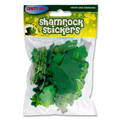 Pack of 40 Irish Luck Foam Stickers by Crafty Bitz