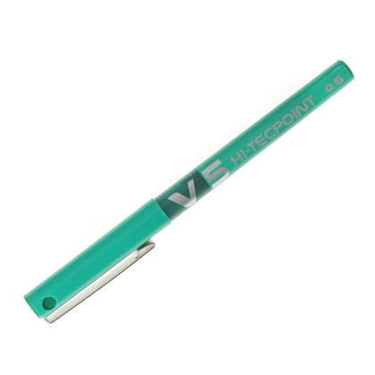 Pilot V5 Hi-Techpoint Green Rollerball Pen (Single)