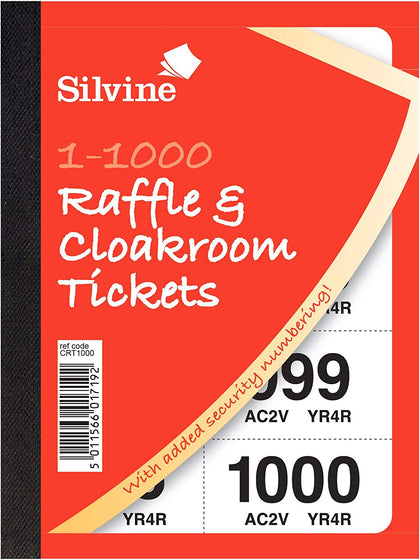 1-1000 Raffle And Cloakroom Tickets