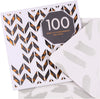 100th Birthday Card Laser-cut 3D Design with Copper Foil Details