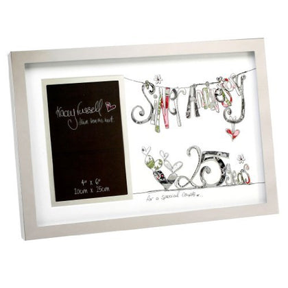 Tracey Russell Photo Frame & Glitter Print Mount - 25th Anniversary