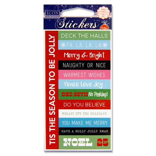Pack of 14 Christmas Fun Stickers by Icon Craft
